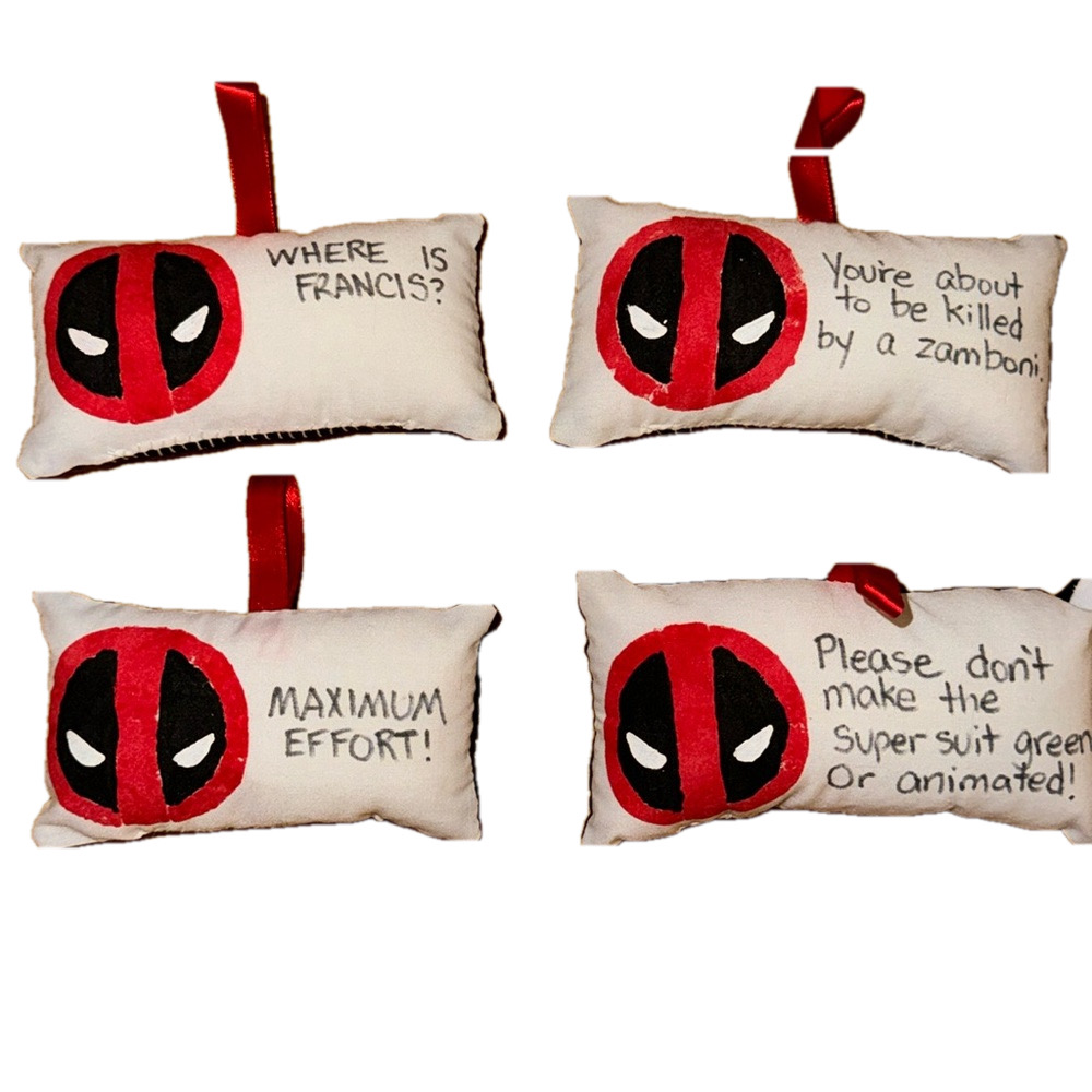 Deadpool Tree Ornaments x4
